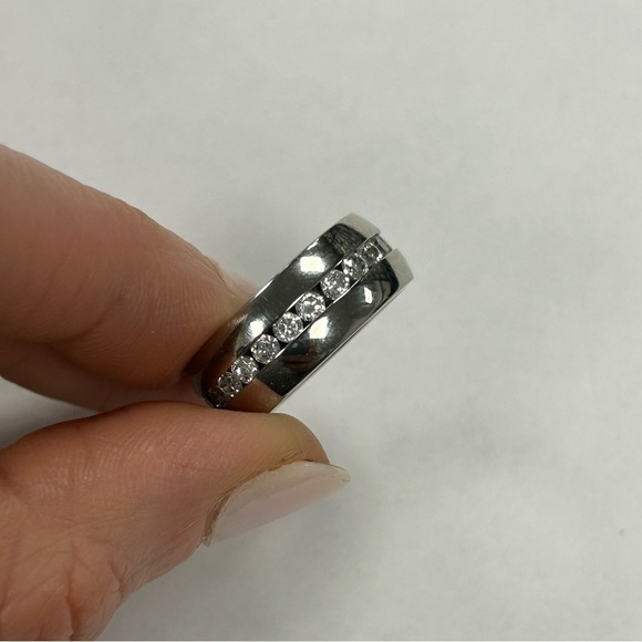 James Cavolini Sterling Silver White CZ Ring Size#6.5 Sample - Picture 5 of 8